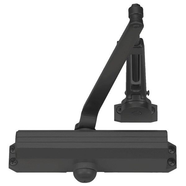 Tri-Packed, Hold Open Door Closer, Size 4, Backcheck, Black Painted